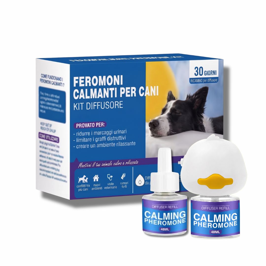 Kit Diffusore Calmante per Cani | Feromoni Naturali Anti-Ansia